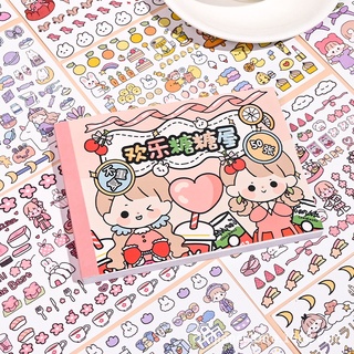 50 Sheets Sticker Cute Handbook Stickers For Notebook Set Combination Cartoon DIY Net Red Ins Style Girls #8
