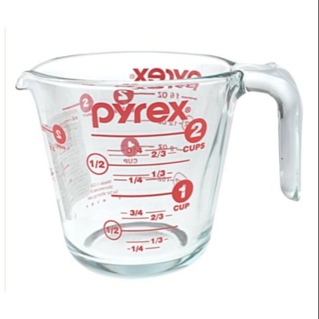 PYREX 2-Cup Glass Measuring Cup with Red Lid and Graphics | Shopee ...