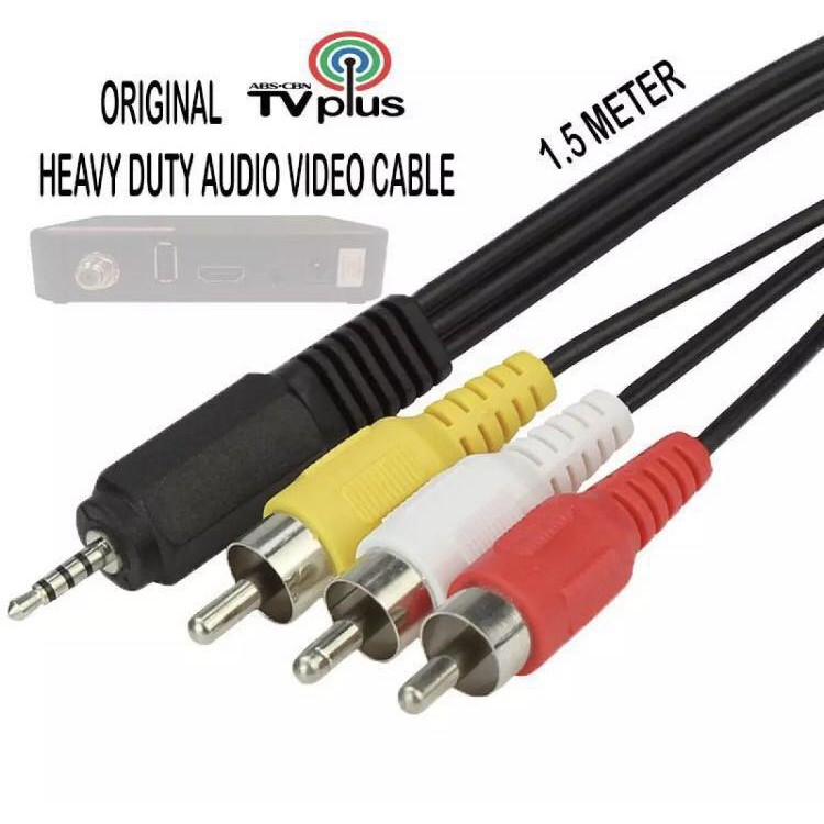 ABS CBN TV Plus 1.5M Heavy Duty Audio Video Cable Shopee Philippines