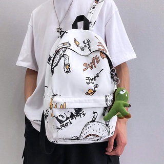 Schoolbag Male Middle School Students ins Trendy Japanese Style Fashion High Student Backpack Men's Casual #1