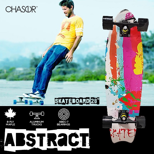 Chaser 28" Wooden Maple Skateboard Sport & Outdoor Recreation