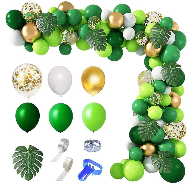 140pcs Garland Arch Balloons Safari Jungle Party Birthday Party ...