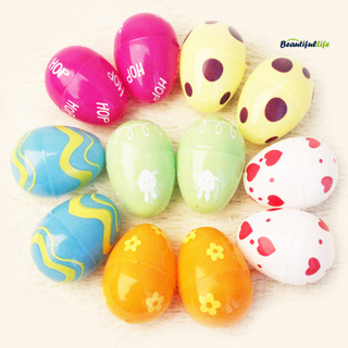 <Happy Easter> 12Pcs Mix Colored Plastic Empty Easter Eggs Home Decoration Children Toy Gift
