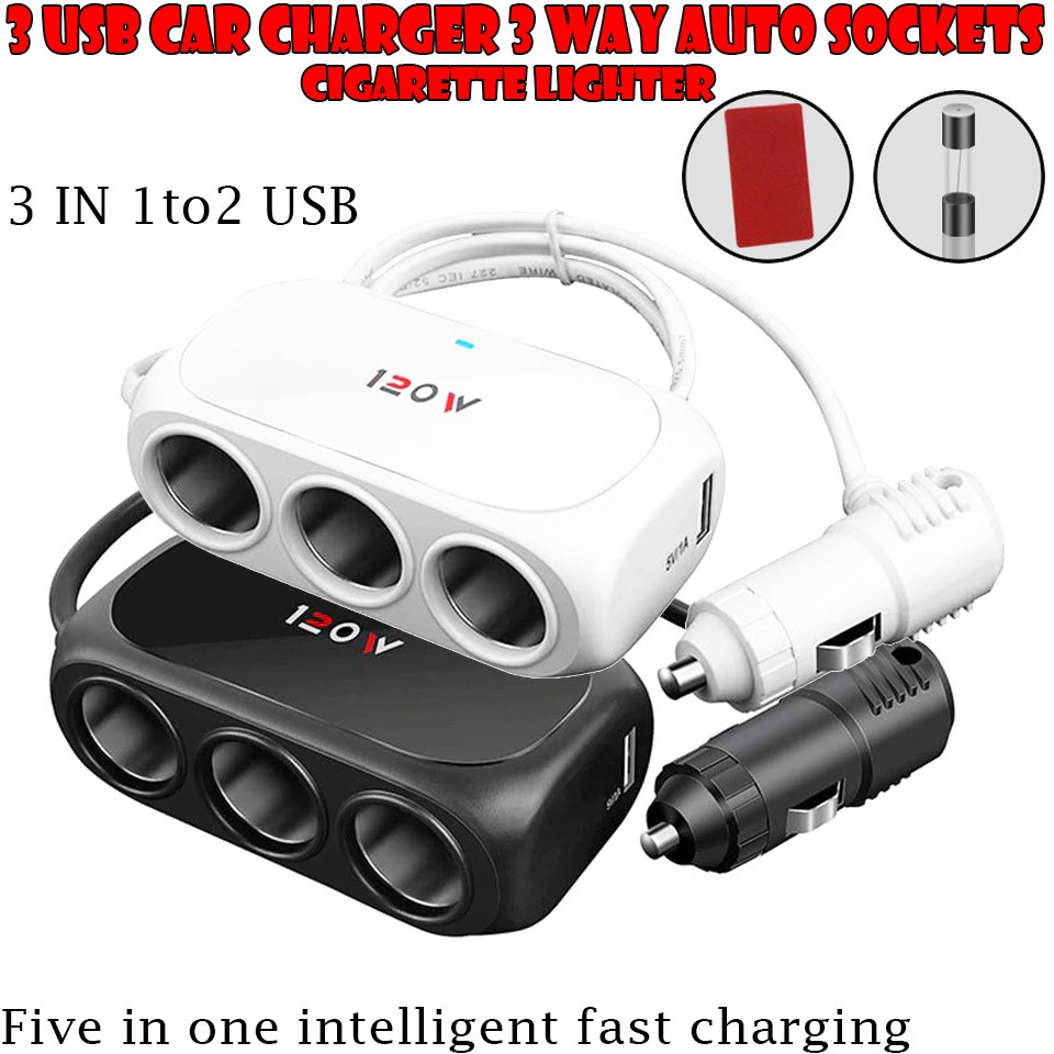 3 way car charger