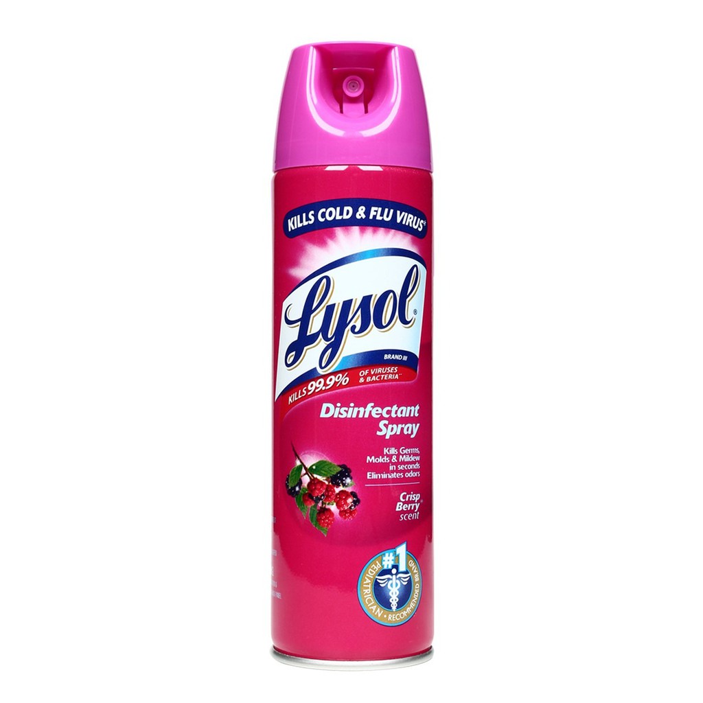 Lysol Disinfectant Spray Crisp Berry 340g | Shopee Philippines