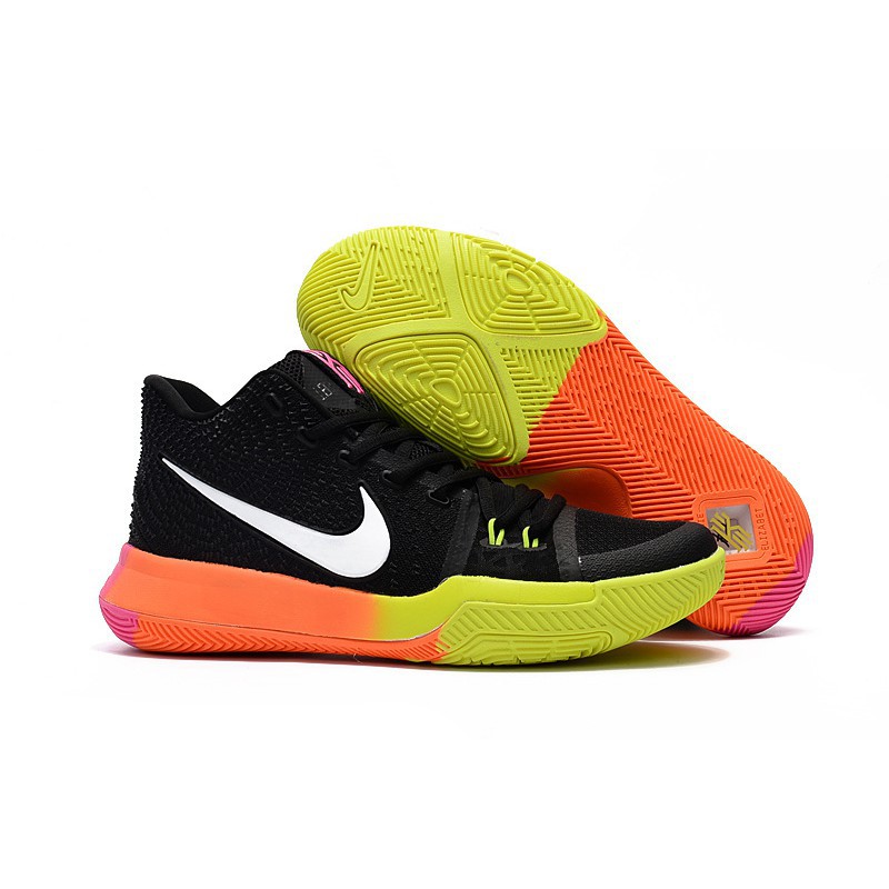 Nike Kyrie 3 GS Black Colorful Volt Orange Pink Nike Free Run 3 (GS) Black Orange