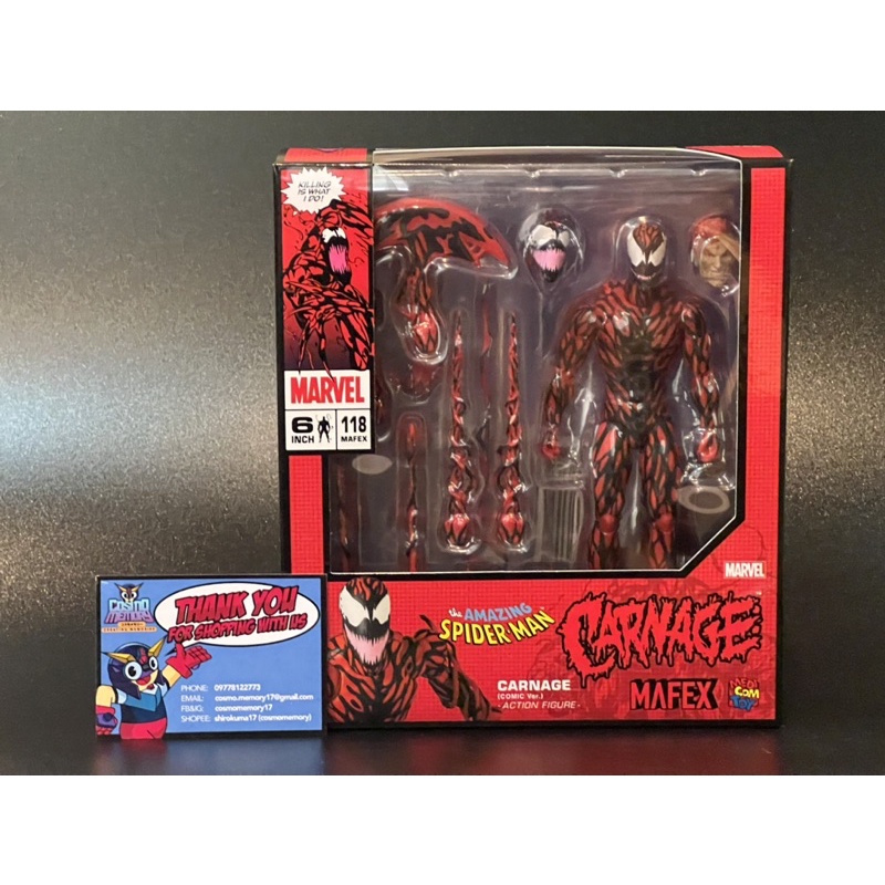 Figurine MAFEX Carnage #118 Amazing Spider-Man - Version Comics, Détaillée, Neuve En Boîte