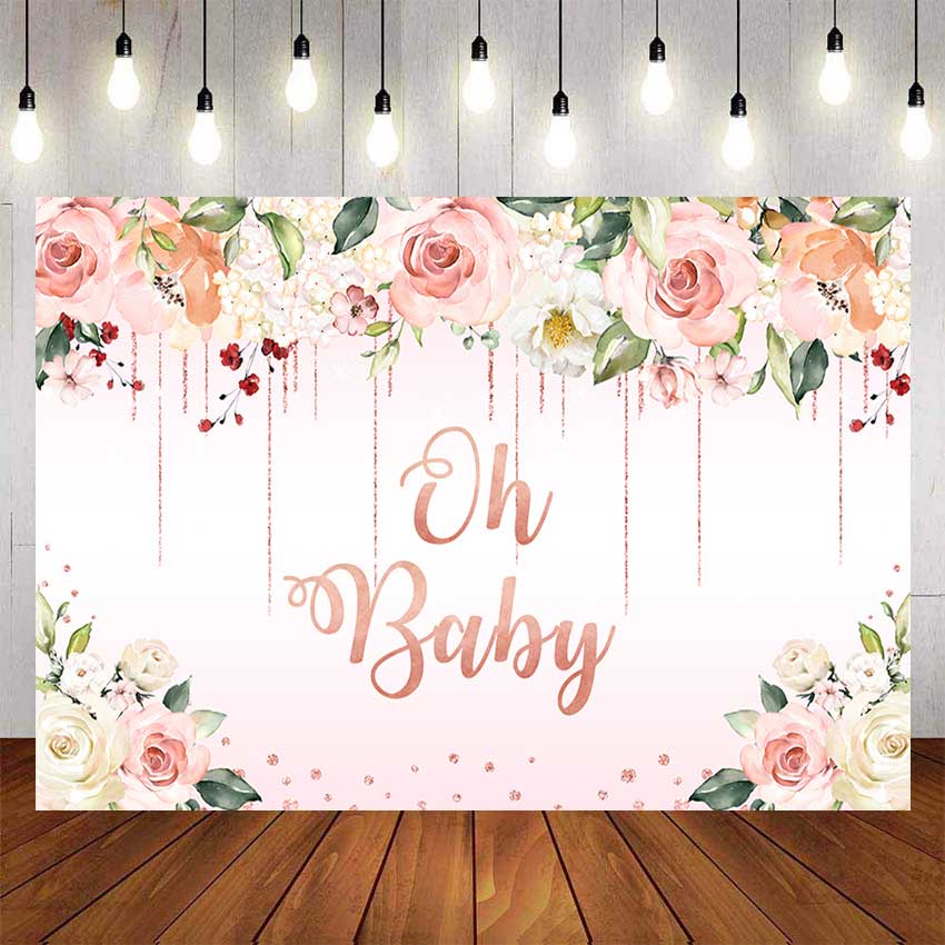 Little Baby Girl Birthday Backdrop For Photography Baby Kids Pink