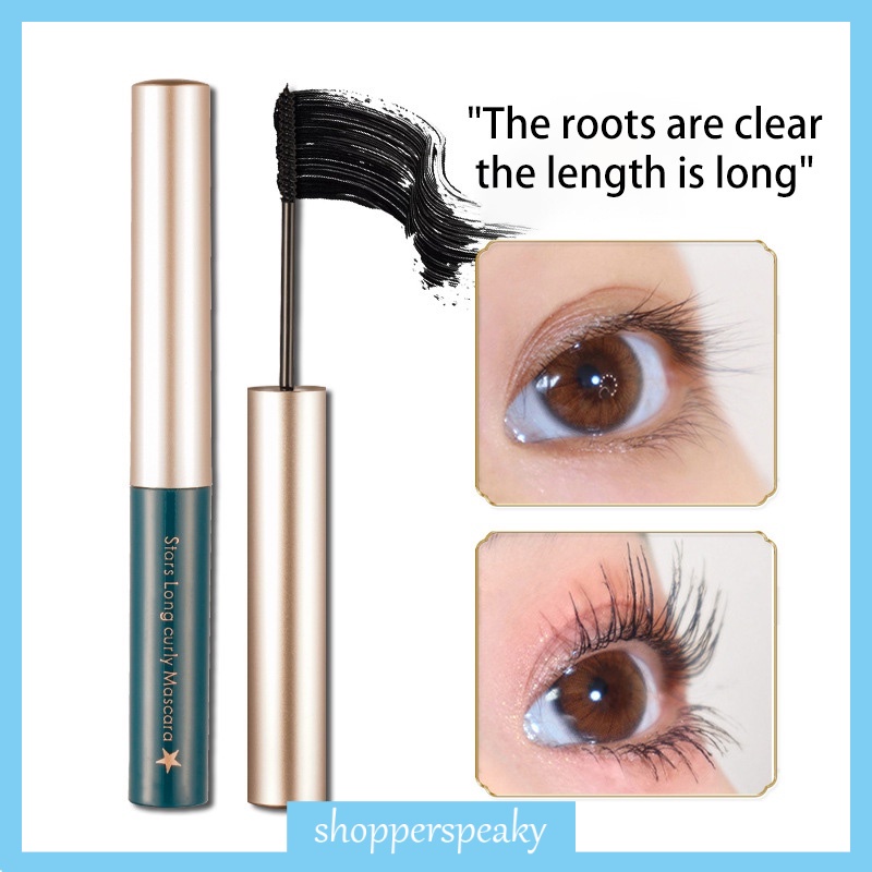 Fine Mascara Small Brush Head Waterproof Long Curly Nonsmudge Texture