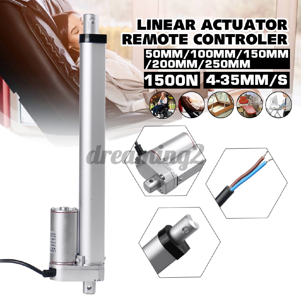 Details about   Linear Actuator 12V 50mm 100mm 150mm 200mm Stroke Metal Gear Electric Motor Open 