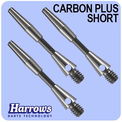 3 sets 9 x HARROWS CARBON PLUS SHORT BLACK DARTS STEMS SHAFTS 