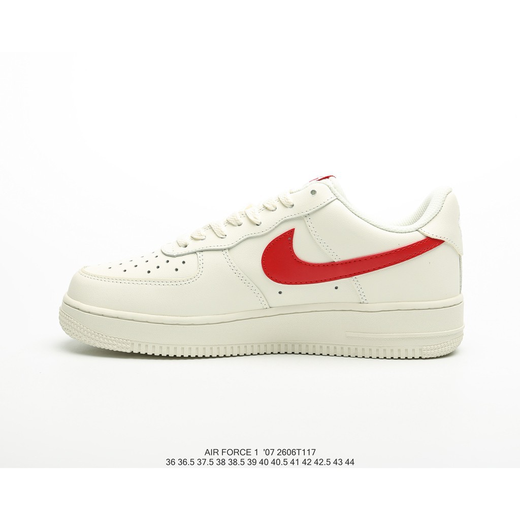 air force ones white red