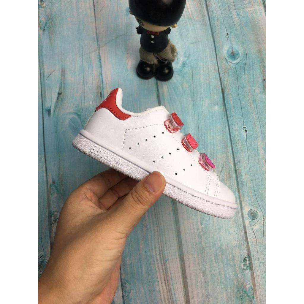 Adidas Stan Smith  leather  for kids shoes  girl's  running shoes  pink  READY STOCK