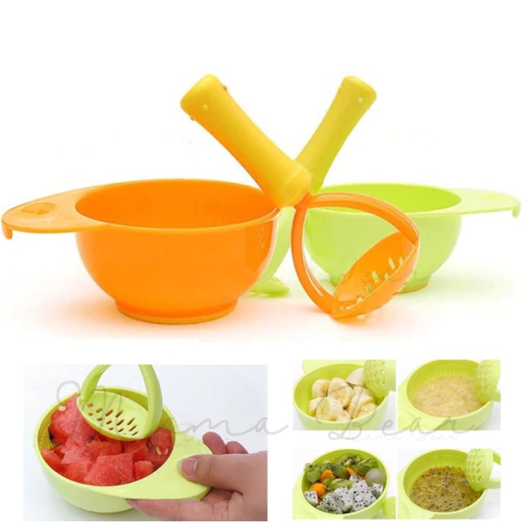 Baby Bowl Food Grinder Manual Smasher Feeding Infant Tools | Shopee ...