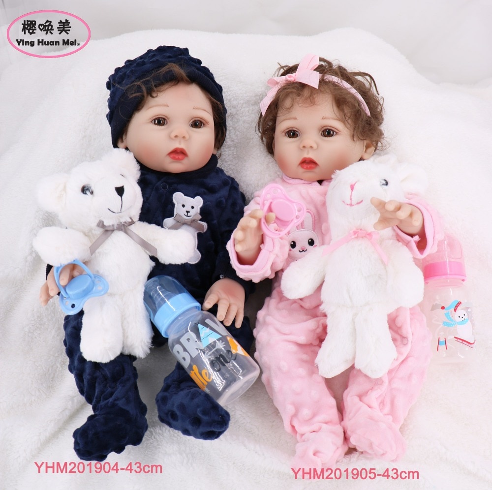 Child Reborn Full Silicone Reborn Full Silicone Body Baby Dolls Boy Girl Twin 43cm Vinyl Realistic Shopee Philippines