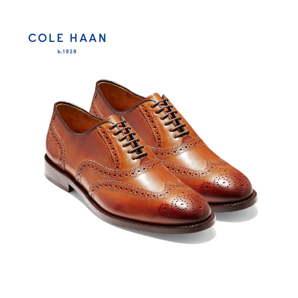 Cole Haan C29539 Kneeland Leather Wingtip Brogue Oxfords (EEE Width ...