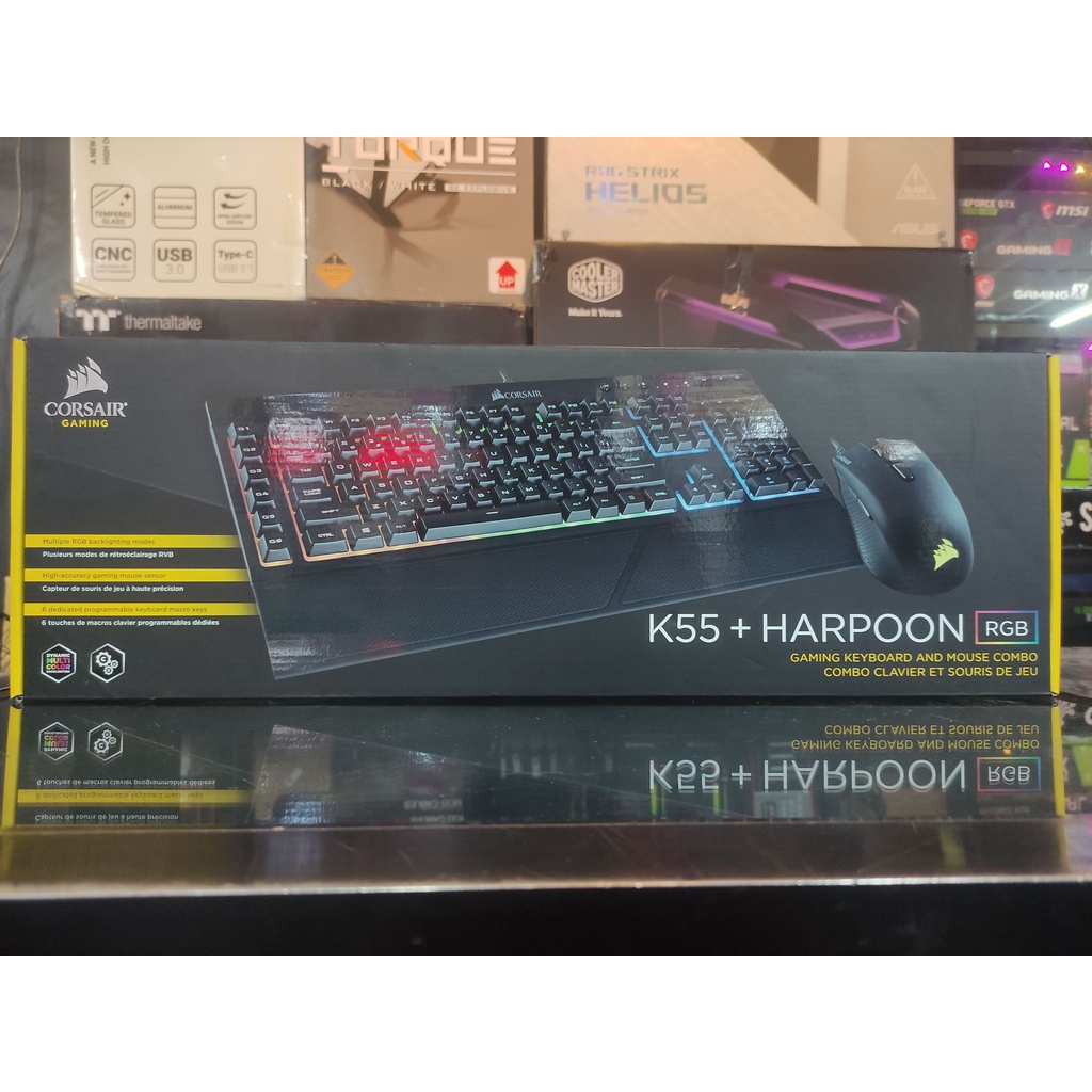 Corsair Gaming K55 + HARPOON RGB Gaming Keyboard and Mouse Combo