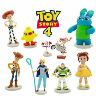 【cod】toy story 4 9pcs forky woody buzz jessie bo peep