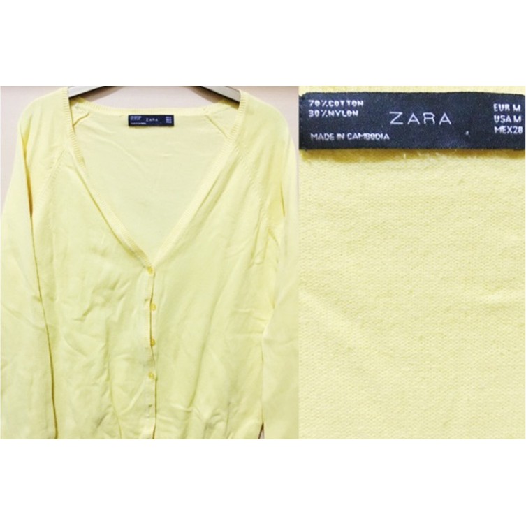 zara yellow cardigan