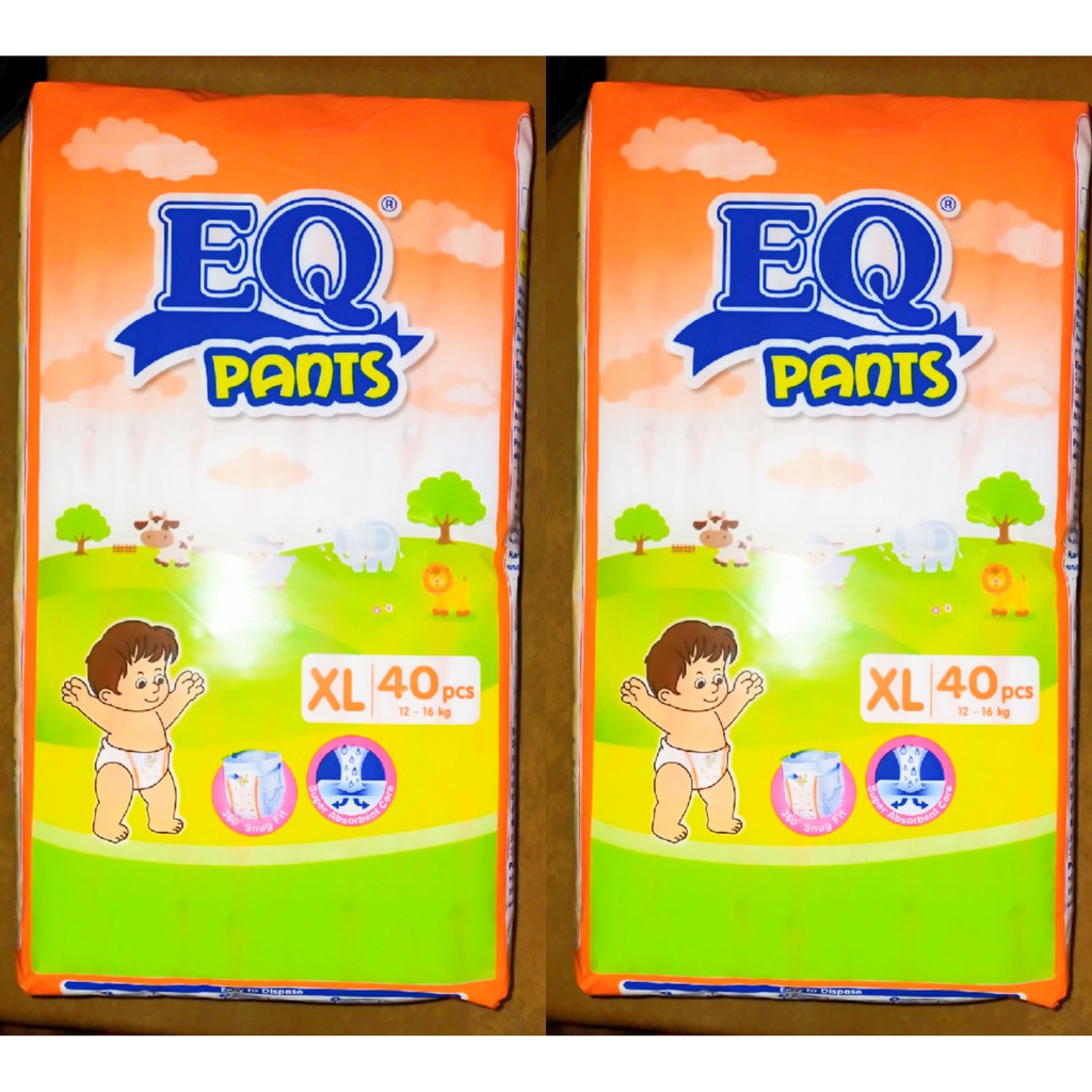 EQ Pants XL (1216 kg) 40 pcs x 2 pack (80 pcs) Diaper Pants