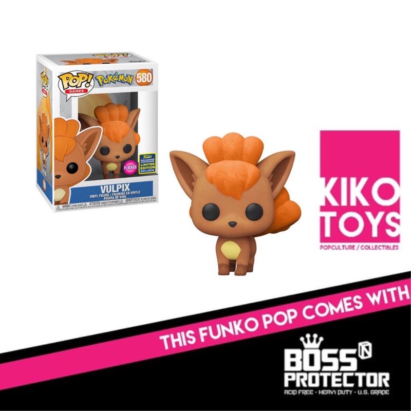 flocked vulpix funko