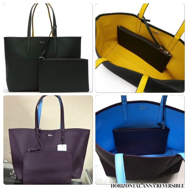 lacoste reversible tote bag