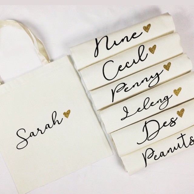 Personalized Customized Tote Bag Canvas loot bags | Shopee Philippines