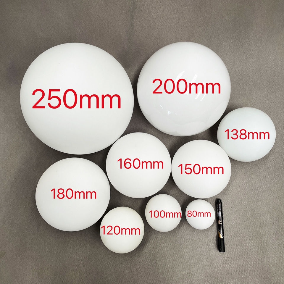 Single Port Round Ball Milky White Frosted Glass Lampshade Spherical ...