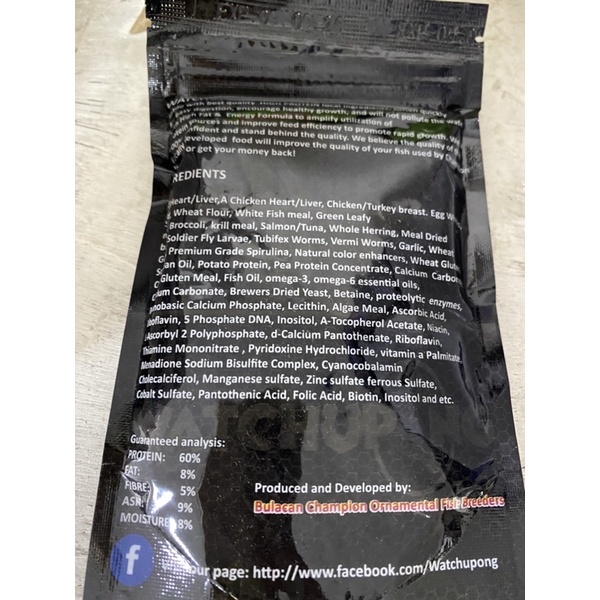 Watchupong Granules Grow Out Growout Powder Fry Booster 100g Betta Fish Food Fish Essentials