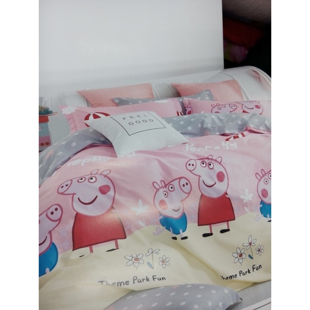 Peppa Pig Bedsheet Set 3 In 1 Shopee Philippines