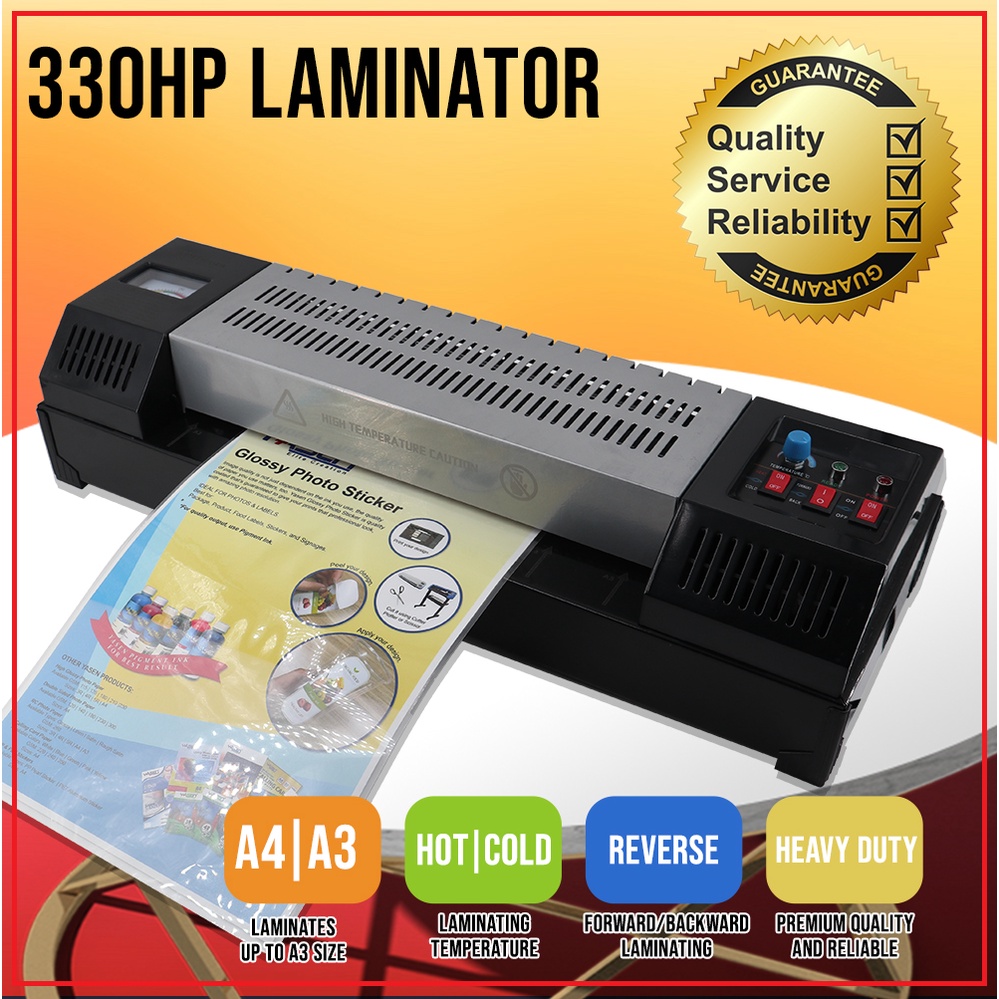 Laminating Machine A3 Size 330HP Hot Cold Reverse Heavy