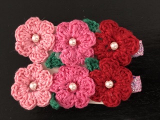 Crochet flower hairclip for girls, kids and ladies #8