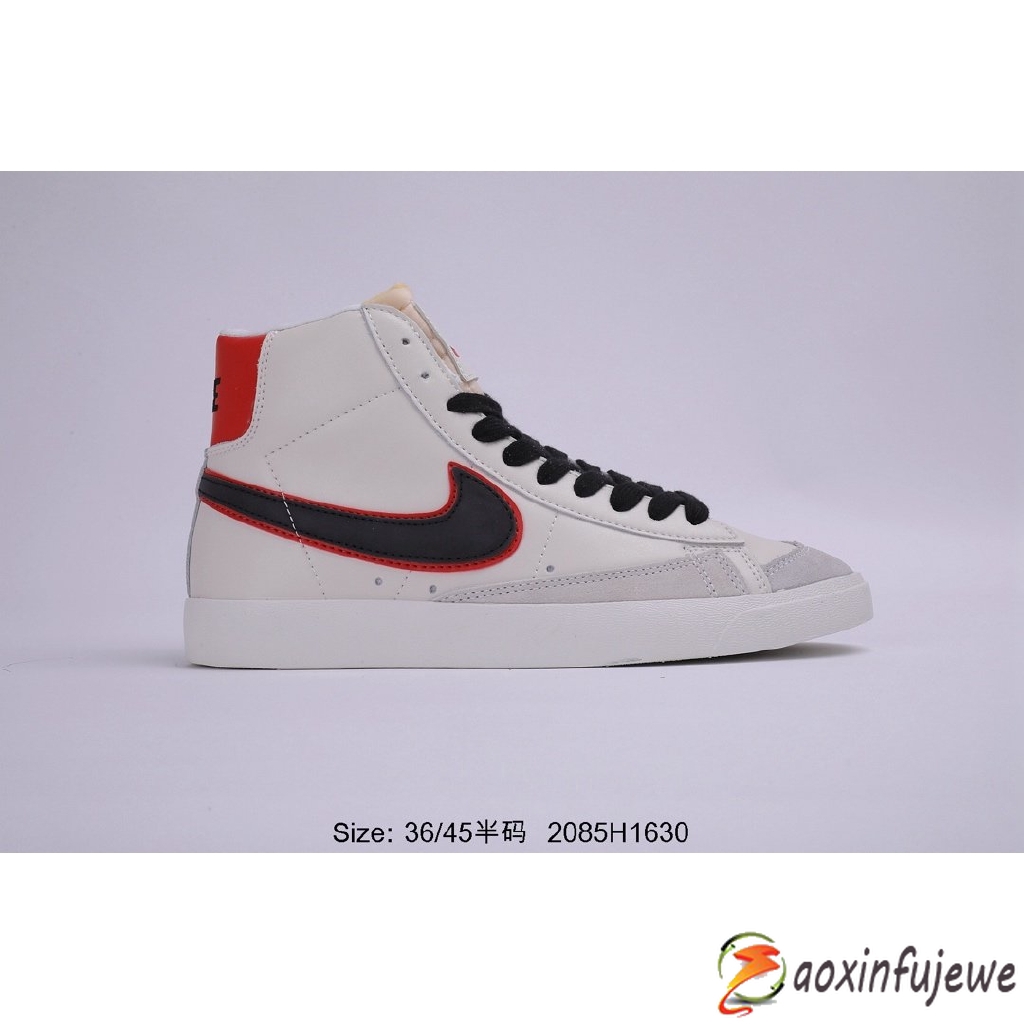 nike blazer high white black