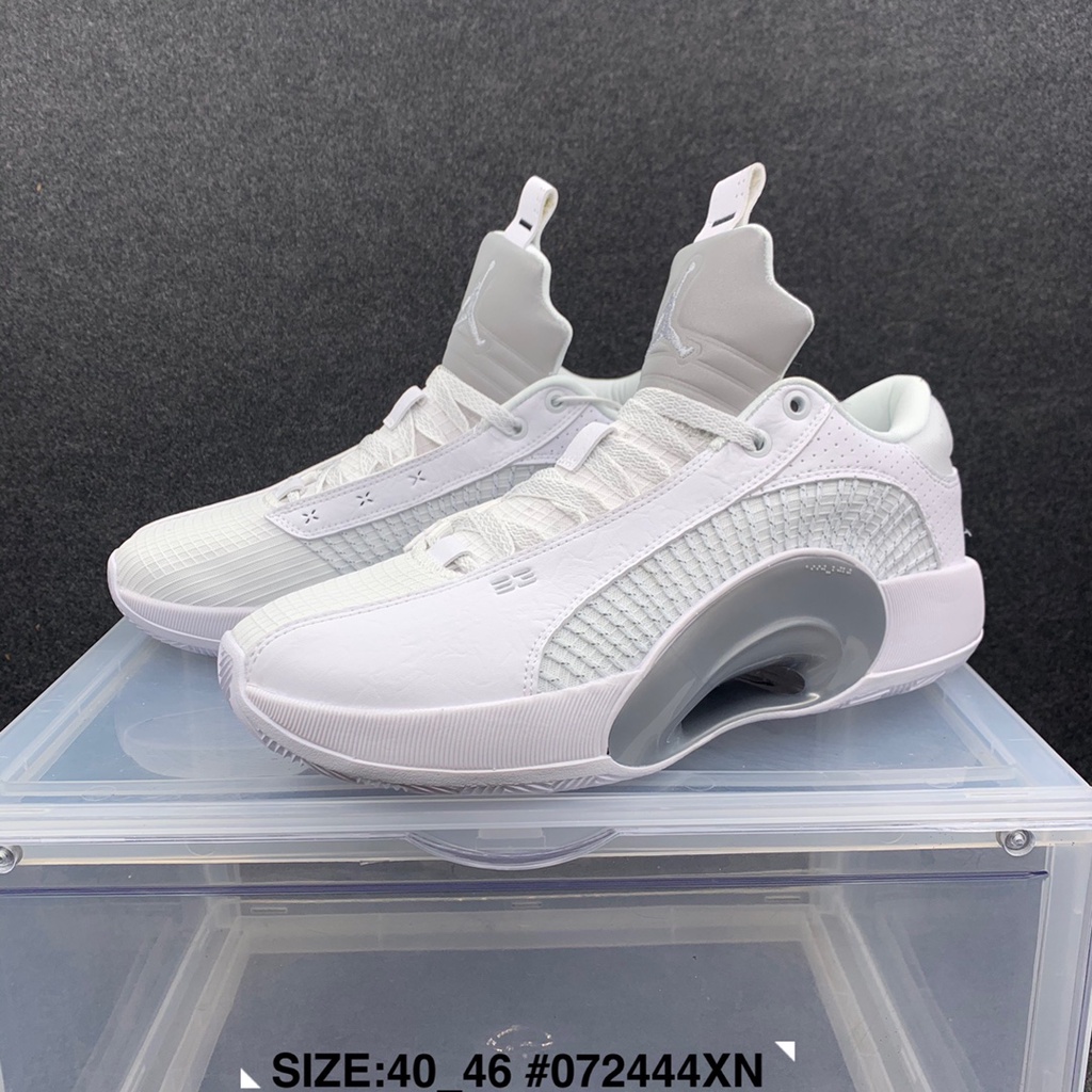 Air Jordan 35 White Metallic Jordan 35 Generation Low Cut Men S Sports Casual Basketball Shoes Shopee Philippines