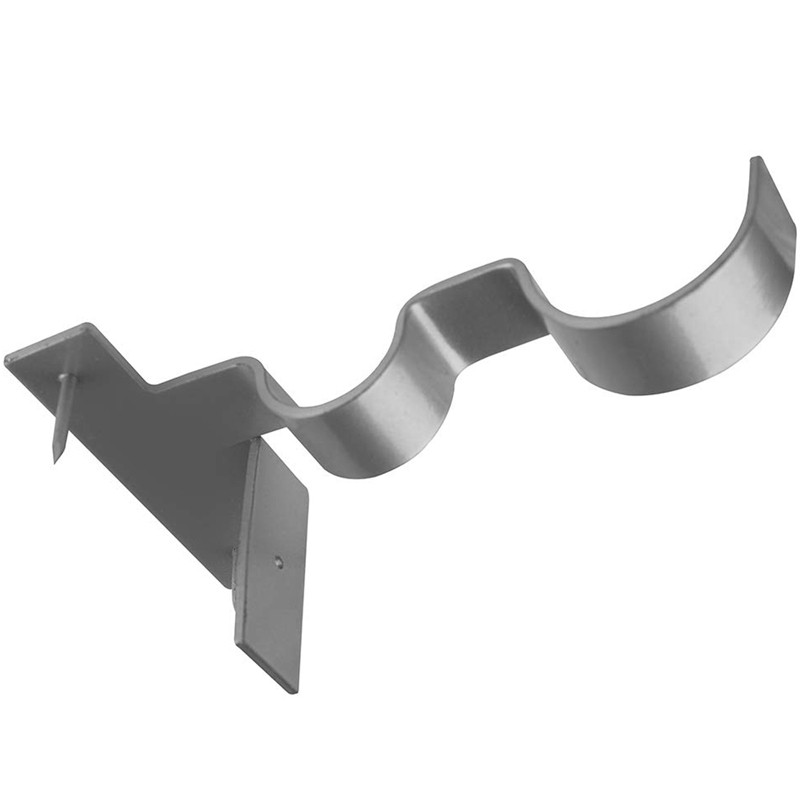 2 Sets 6pcs Double Curtain Rod Brackets Tap Right Into Frame