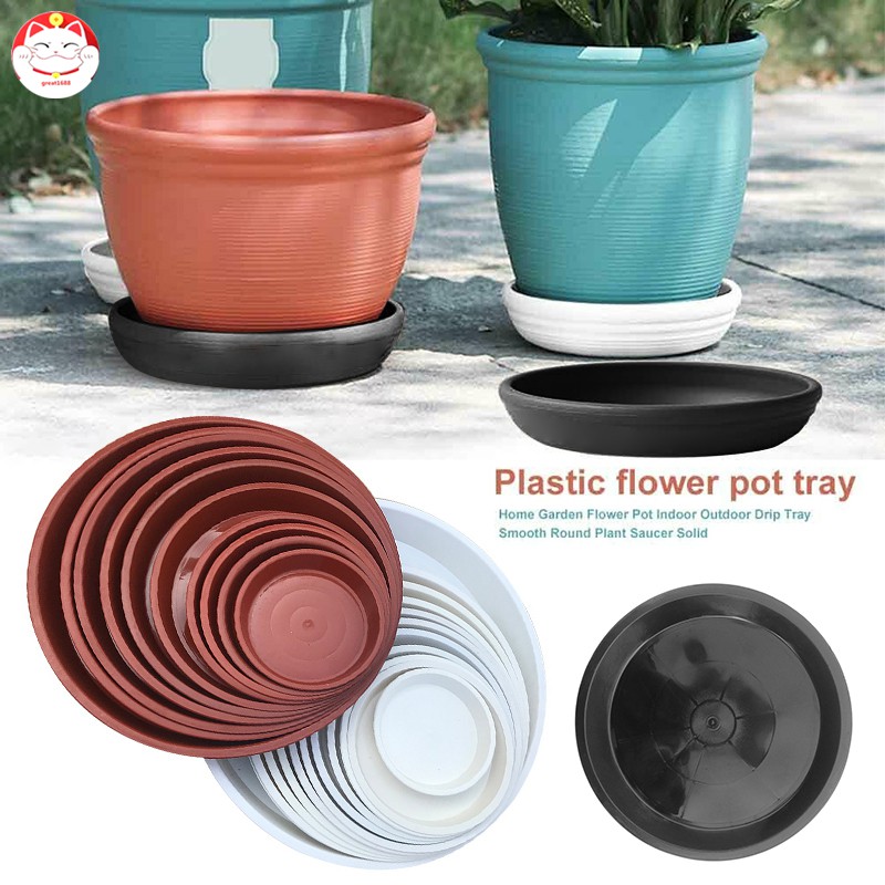 garden pp resin round plant saucer pad flower pot base water saving tray ✔@sP cx 