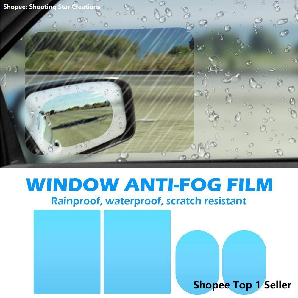 Original 1set(2pcs) Anti Fog Film for Side Mirror, Rainproof Film, Anti Rain Film Shopee