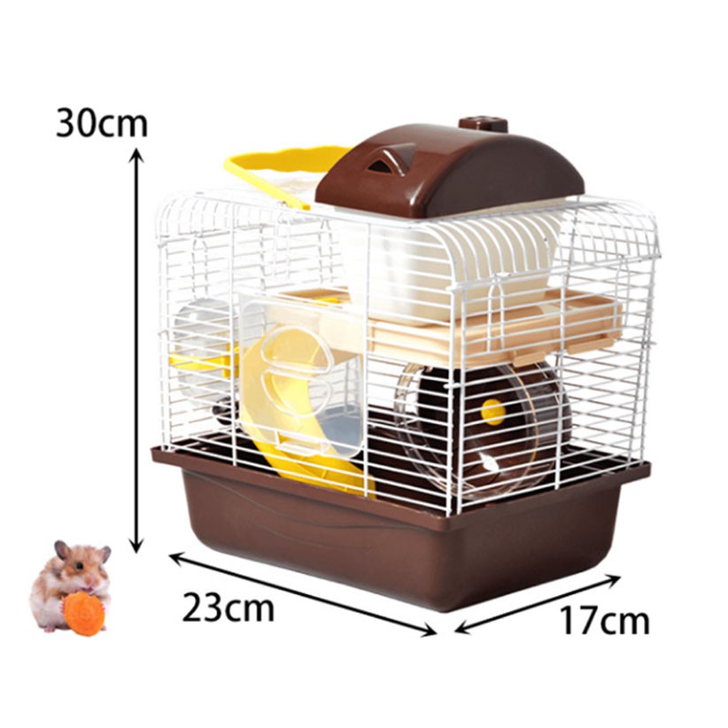 【COD】Double Layers Hamster House Crystal Hamster Castle Luxury Hamster Cage Large Space Pet House #9