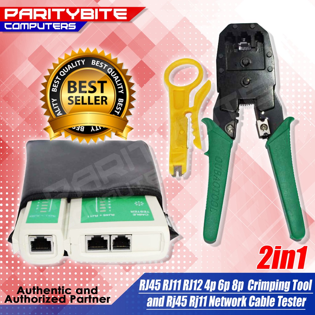 2 in 1 RJ45 RJ11 RJ12 4p 6p 8p Wire Cable Crimper and Lan Tester | Shopee  Philippines