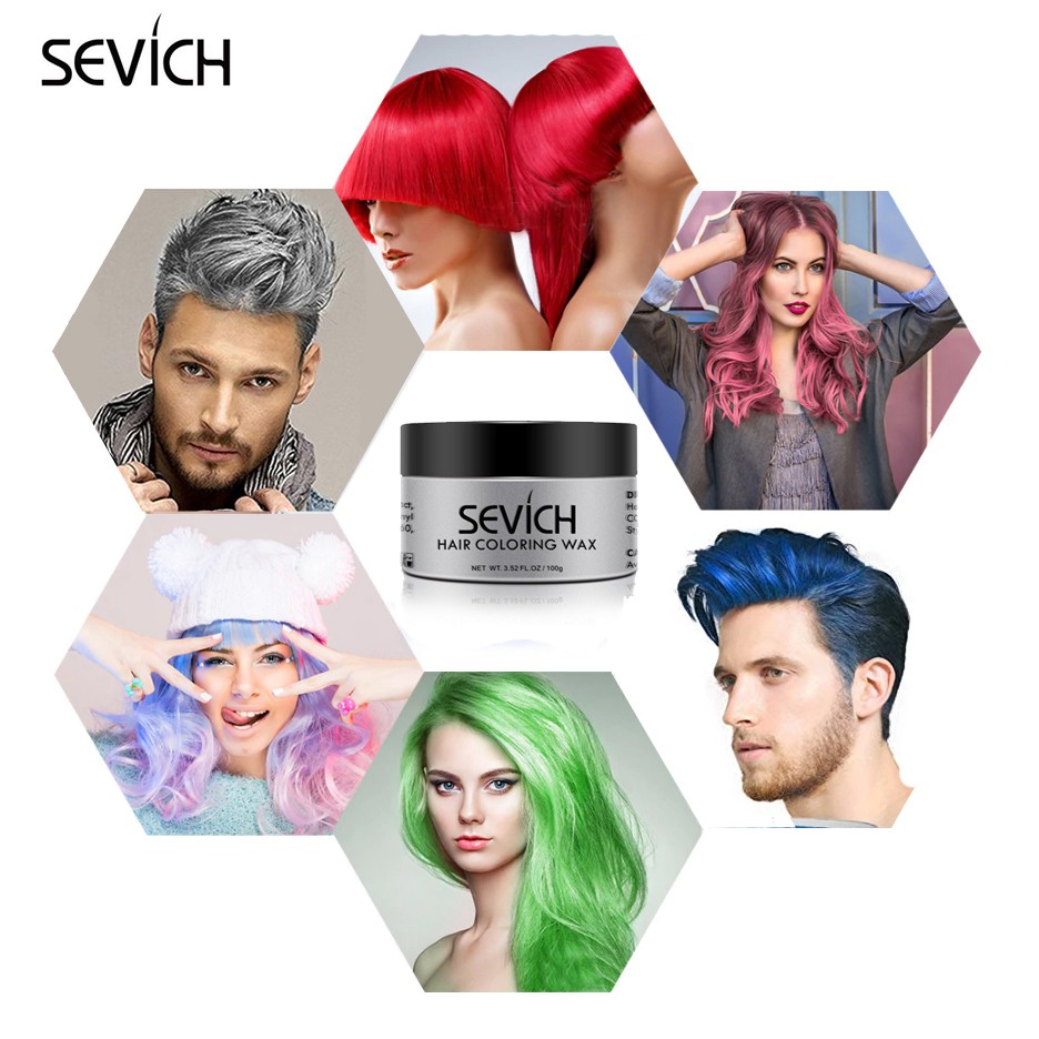 Sevich Professional Temporary Hair Color Wax Instant Washable Hair Dye |  Shopee Philippines