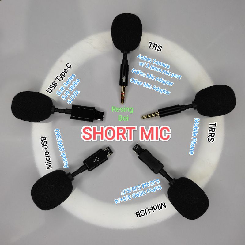 710cm Short Mic WIND NOISE ELIMINATOR MIC Premium Quality Shopee