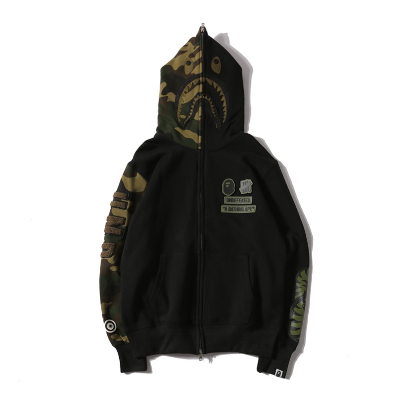 bape x undefeated shark hoodie