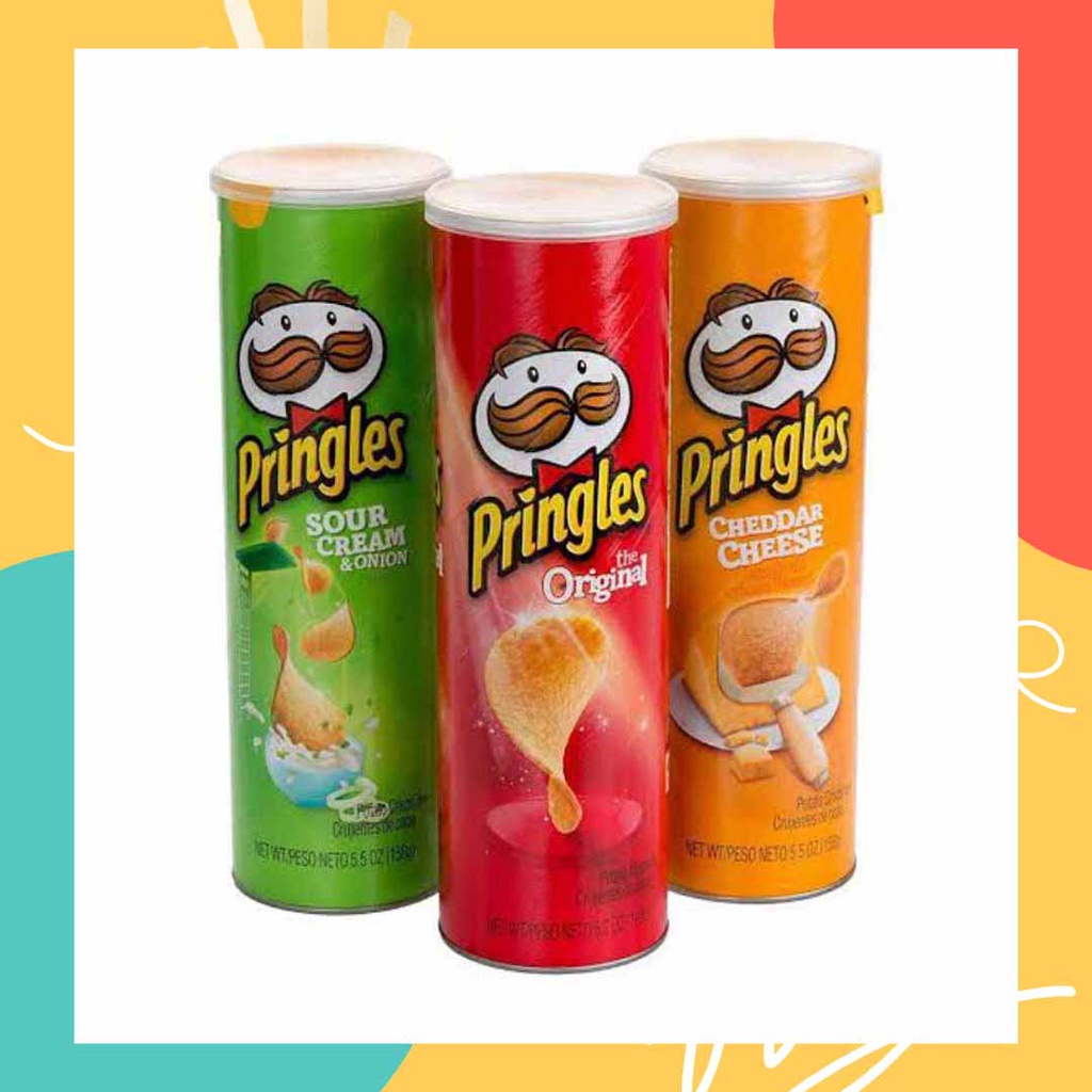 Pringles US Original Potato Chips 149g Bigger Canister Snacks Pack ...