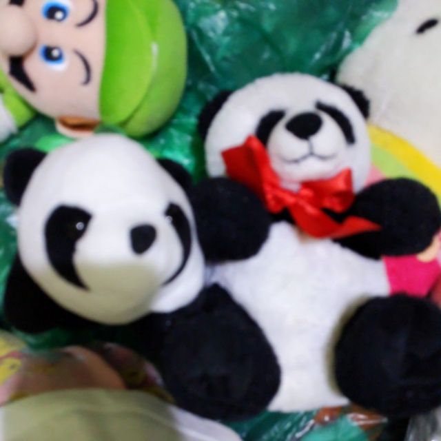 panda stuffed toy blue magic