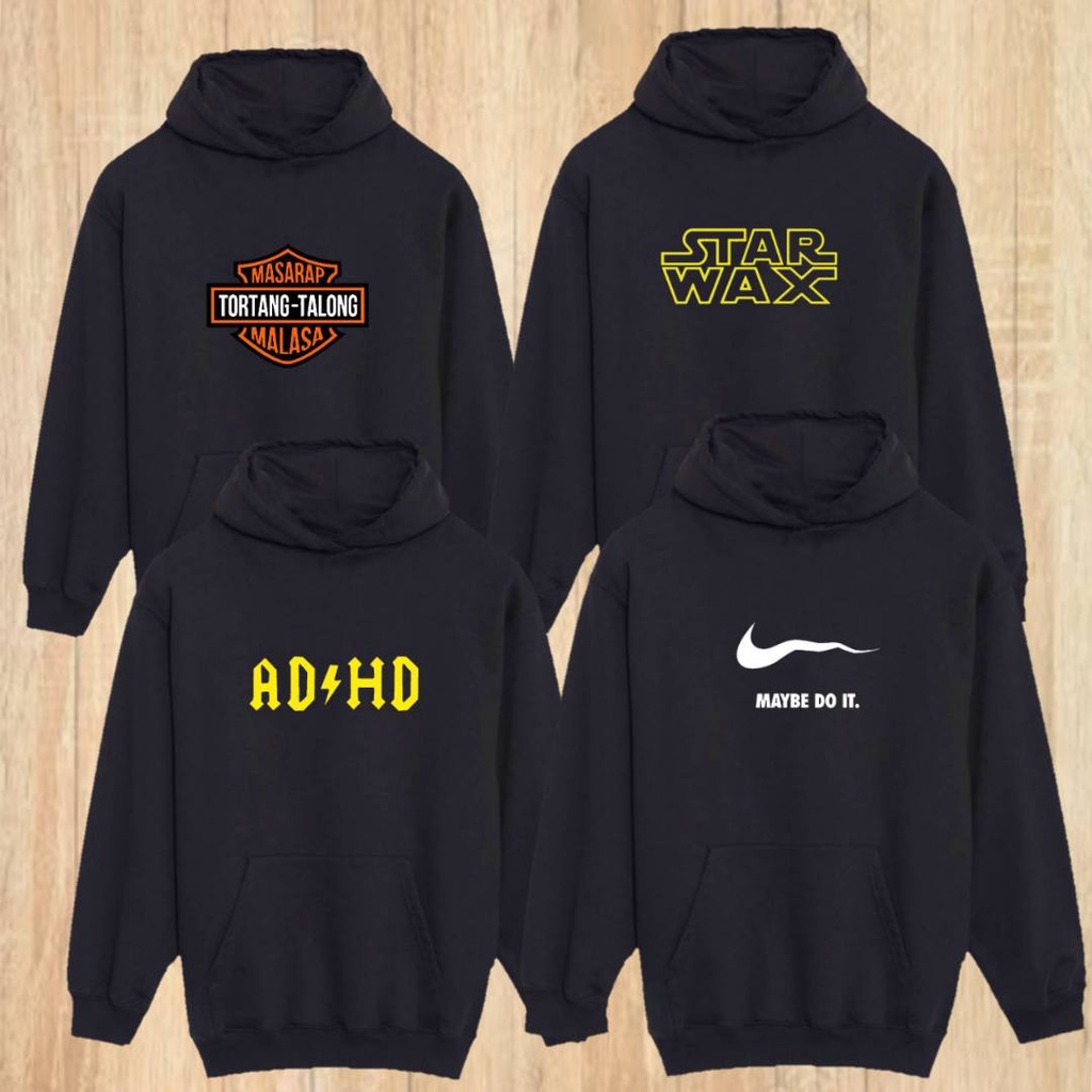 Spoof Funny Parody Hooded jacket Gray Black Plain Hoodie Unisex Jacket