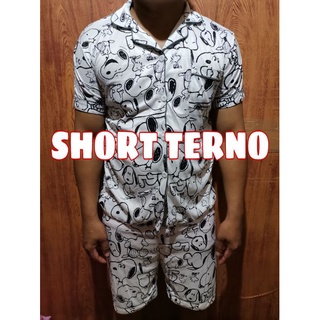 Sleepwear Shortsleeve Short terno for men(xl/xxl suot actual photo)