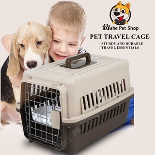 Pet carrier travel cage dog cat crates airline approved W/ Free Tray And Bowl
