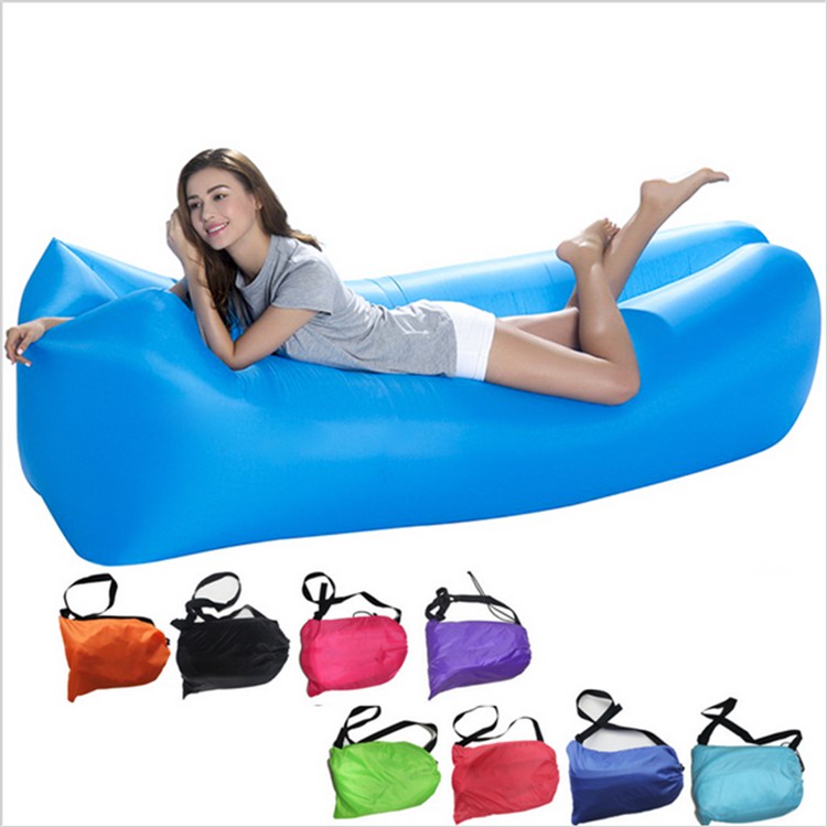 Lounger Inflatable Outdoor Sleeping Sofa Banana Sleeping Bag Portable Air Bed Hangout Lounger