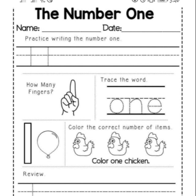 Worksheets Writing Numbers 1 20 For Preschool Nursery Daycare Shopee Philippines