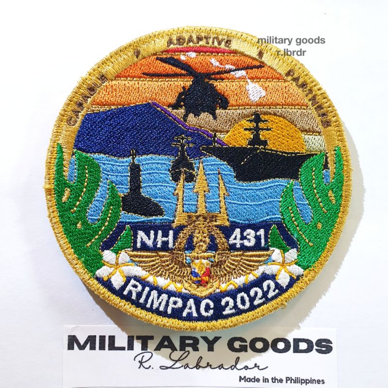 RIMPAC 2022 patch with velcro | Shopee Philippines